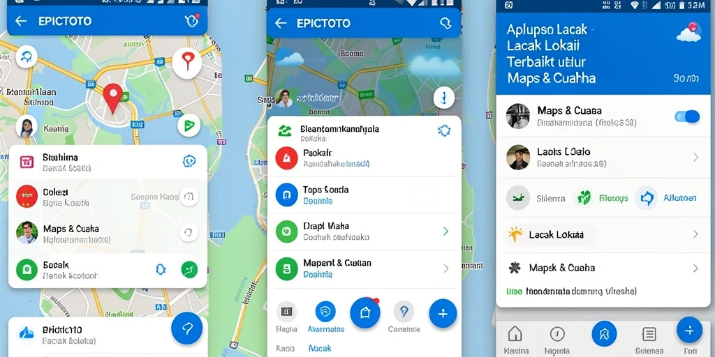 Antarmuka EPICTOTO menampilkan peta lokasi dan informasi cuaca.