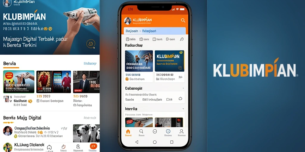 Tampilan antarmuka KLUBIMPIAN yang modern dan user-friendly.