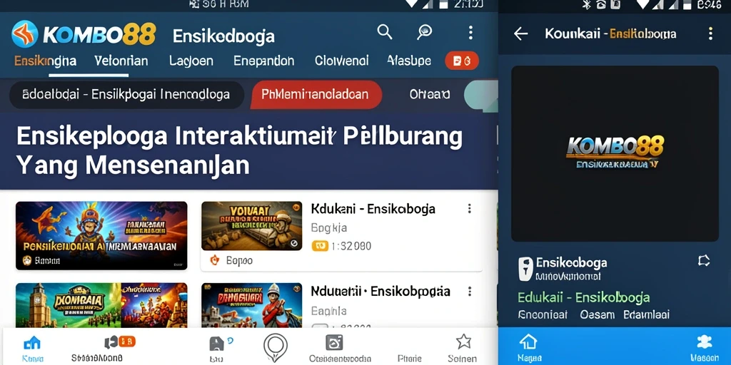 Tampilan antarmuka KOMBO88 yang intuitif dan menarik.
