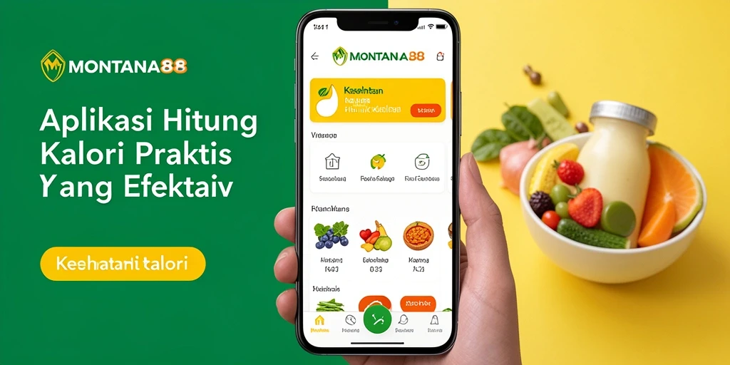 Tampilan antarmuka akurat dari aplikasi MONTANA88 untuk menghitung kalori.