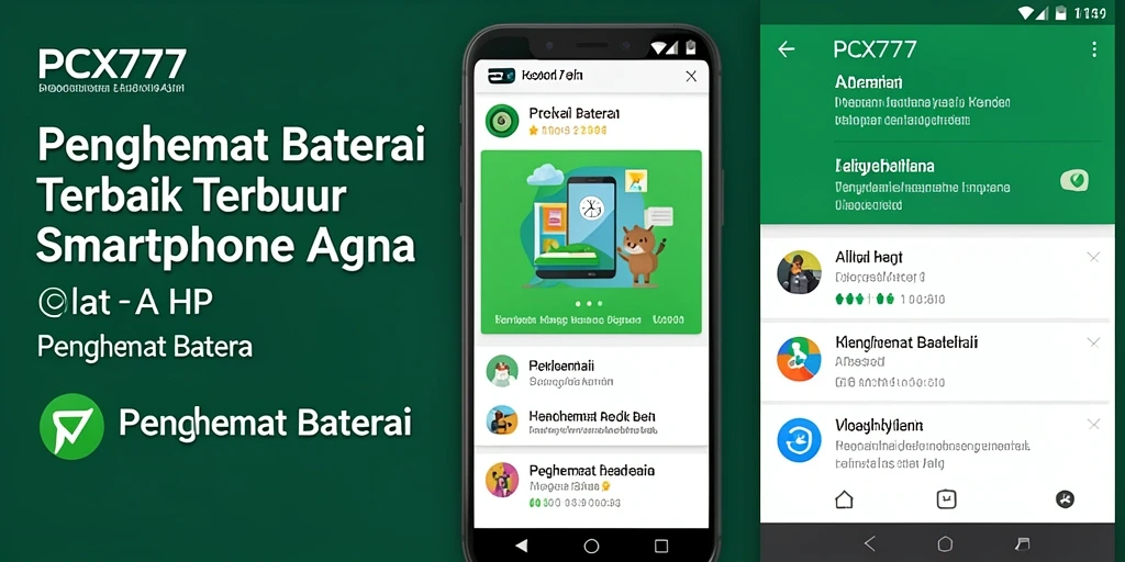Tampilan antarmuka PCX777 yang sederhana dan intuitif untuk penghematan baterai.