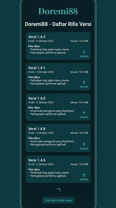 Riwayat Versi Aplikasi doremi88 untuk Android